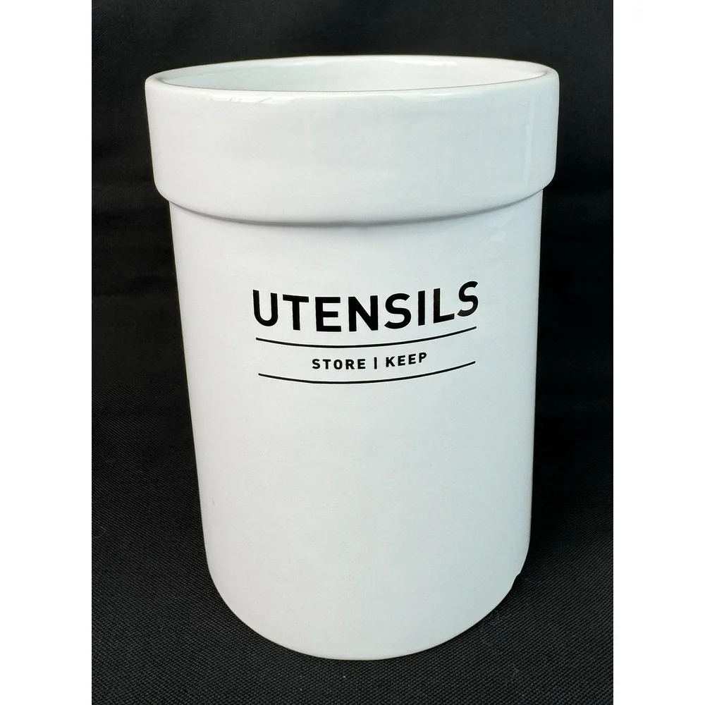 West Elm Utility Stoneware Collection Kitchen Utensils Holder 7